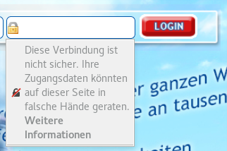 Firefox warnt vor Logins auf unverschlüsselten Seiten