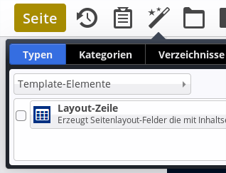 Template-Elemente mit dem Zauberstab auswählen